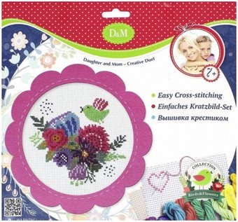Набор для вышивания Делай с мамой Цветы и птицы