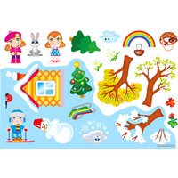 Магнитная доска Десятое королевство Времена года Магнитные истории 04298