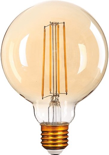 

Светодиодная лампочка Gauss LED Filament G95 E27 8W Golden 2400К 105802008