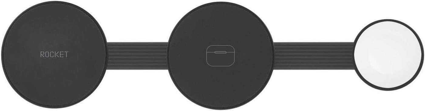 

Беспроводное зарядное Rocket Premium Keep 3-в-1 (черный)