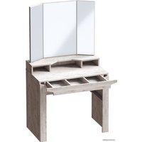 Туалетный столик с зеркалом Мебельград Соренто 155x90x45 см (дуб бонифаций/кофе структурный матовый)