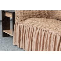 Пледы, покрывала Софатэкс Стандарт ПО-4 с оборкой 01240 (капучино)