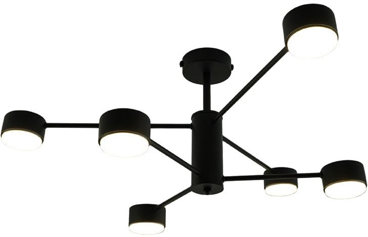 Люстра средней высоты Estares Gusta 6xGX53 R-780x300-BLACK-IP20