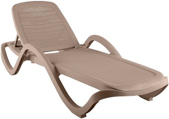 Шезлонг Элластик-Пласт Capri плетеный 195x73x41 (какао)