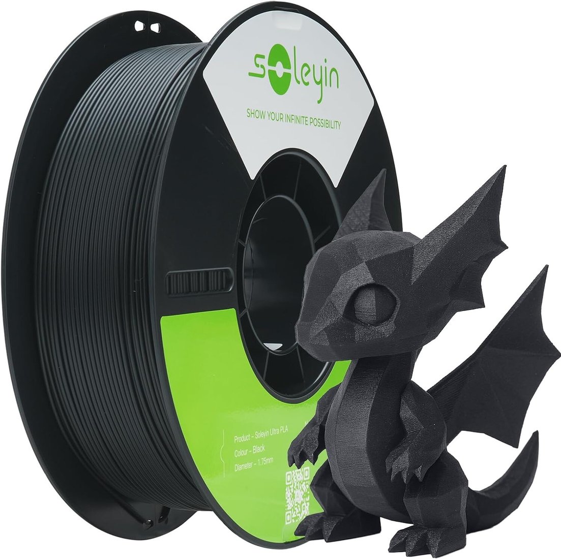 Филамент Creality PLA Soleyin Ultra 1.75мм 3301010560 (2 кг, черный)