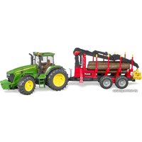 Трактор Bruder John Deere 7930 with forestry trailer and 4 trunks 03054