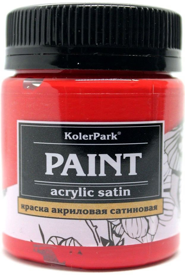 

Акриловая краска KolerPark Акриловая сатиновая (красный, 50 мл)