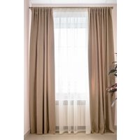 Комплект штор Decoretto Сатин светло-коричневый ССК-K34 2x2.6 м (коричневый, 2 шт)