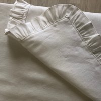 Скатерть ОМурМебель 180x150см прямоугольная с рюшами (белый)