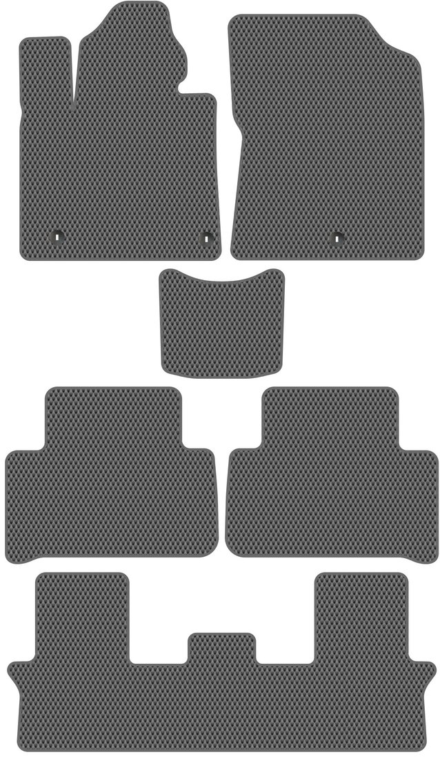 

Комплект ковриков для авто Alicosta Kia Sorento IV (suv 7 мест / MQ4) 2020 - Н.В. +3 ряд (серый, ромб)