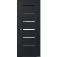 Межкомнатная дверь ProfilDoors 2.76U L 60x200 (черный матовый, стекло белый триплекс)