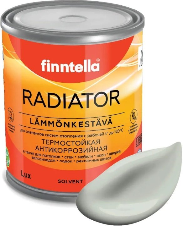 

Краска Finntella Radiator Kanarian F-19-1-1-FL054 0.9 л (светло серо-зеленый)