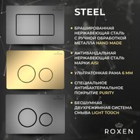 Унитаз подвесной Roxen Cube Tornado Bidet в комплекте с инсталляцией StounFix Dual Fresh 6 в 1 868472 (кнопка: золото глянцевая)