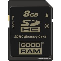 Карта памяти GOODRAM SDHC (Class 4) 8GB (SDC8GHC4GRR9)