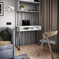 Стол Soma СПМ-4-Metal (белый/черный)