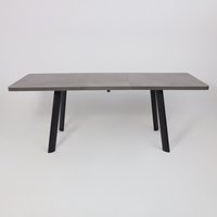 Кухонный стол Мамадома Leon lux radial-180 раздвижной 180-240х95 (дымчатая керамика/черный)