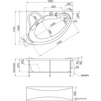 Ванна 1Марка Catania 160x110 L