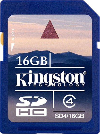 Карта памяти Kingston SDHC 16 Гб Class 4 (SD4/16GB)
