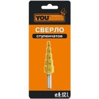 Сверло Yourtools 4-12 мм (5 ступ)
