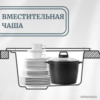 Кухонная мойка Aquasanita Tesa SQT102AW (black metallic 601)