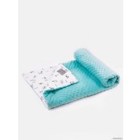 Плед Amarobaby Растем вместе Собачки 95x85 (белый/мятный)