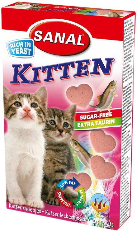 

Лакомство для кошек Sanal Kitten с лососем и таурином 30 г
