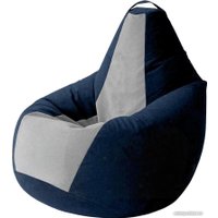 Кресло-мешок Kreslomeshki Груша Kombo XXXL GKV-145x100-TSST (темно-синий/сталь) в Барановичах