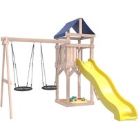 Игровой комплекс National Tree Company С качелями гнездо IgroWoods ДКНП-6 (не окрашен) в Лиде