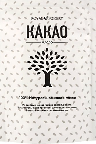 Какао-масло Royal Forest в пакете 200 г (белый)