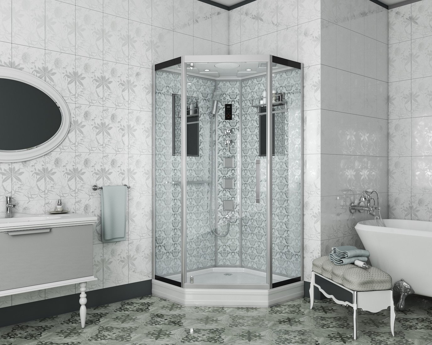 

Душевая кабина Niagara NG-7717W 100x100x220 (прозрачное стекло)