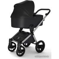 Универсальная коляска Invictus V-Pram (3 в 1, черный/золотистый, серебристая рама)