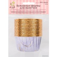 Форма для выпечки S-CHIEF PPC-0009 №04 сиреневый/под золото (12 шт)