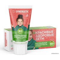 Зубная паста Synergetic Клубничка и банан 50 г (красный)