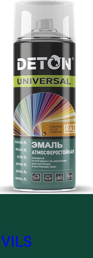 

Эмаль Deton Universal Алкидная атмосферостойкая RAL 6005 0.52 л (зеленый)