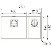 Кухонная мойка Franke Kubus 2 KNG 120 (белый)