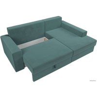 Угловой диван Mebelico Майами 15 114912 (правый, велюр, бирюзовый)