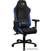 Игровое (геймерское) кресло AeroCool Crown Leatherette (черный/синий)