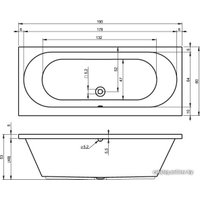 Ванна Riho Carolina 190x80 (без ножек)