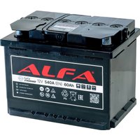 Автомобильный аккумулятор ALFA Standard 60 R+ (60 А·ч)