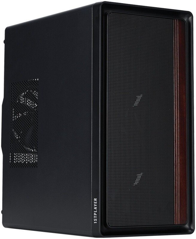 Корпус 1stPlayer WD1 WD1-BK-3F (черный)