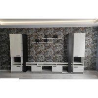 Шкаф распашной Глазов МЦН 1 Oslo (Бетон Пайн светлый/Черный)