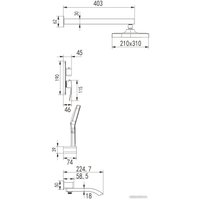 Душевая система  Rose R1535F
