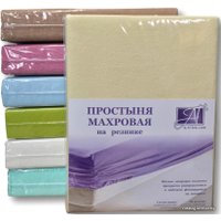 Простыня Альвитек Махровая на резинке 200x200x20 ПМР-КРЕМ-200 (кремовый)
