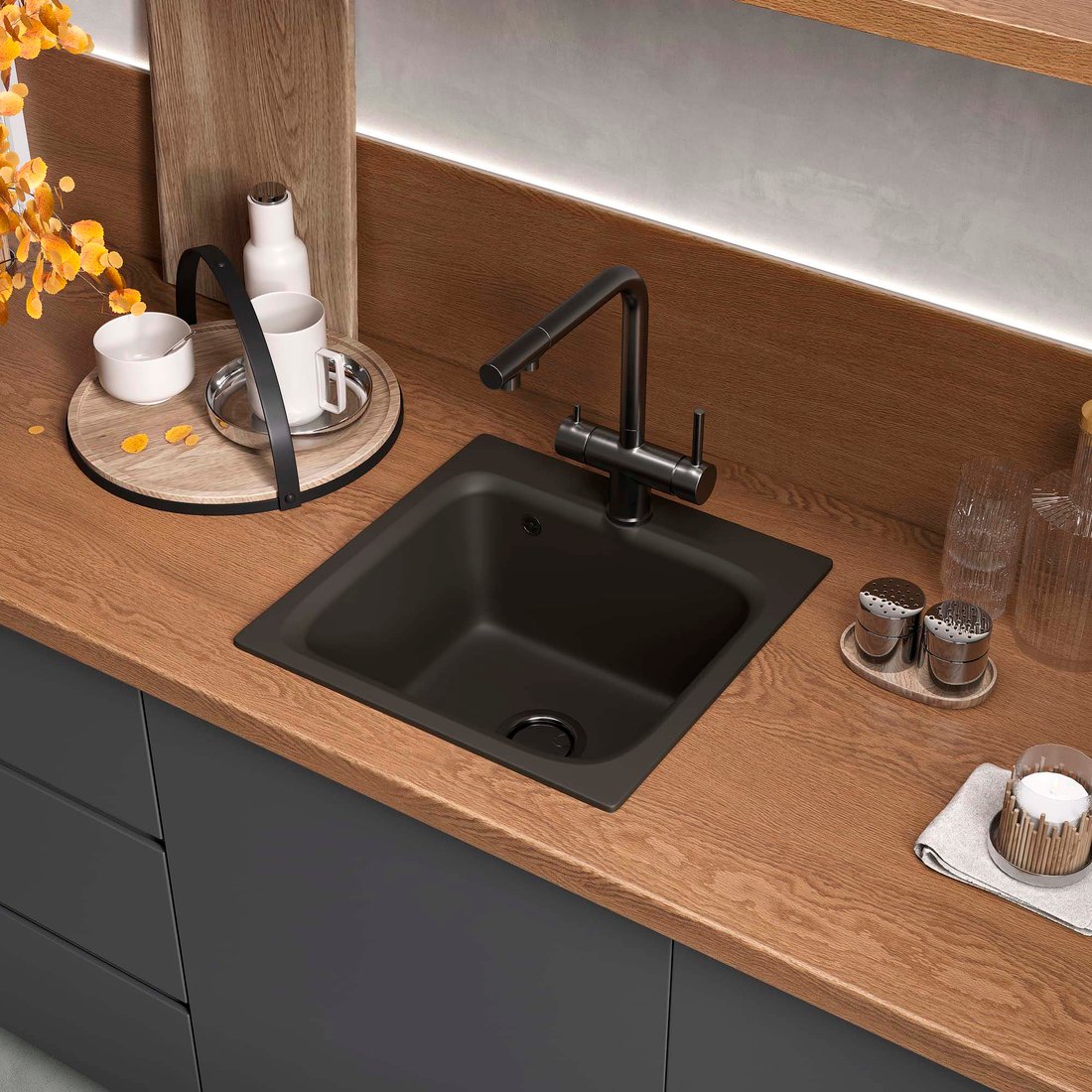 

Кухонная мойка Reflexion Base RX0743BL