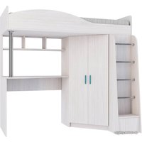 Кровать-чердак Астрид-Мебель Каприз 2 80x180 (анкор белый)