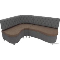 Угловой диван Лига диванов Вегас 105187 (левый, коричневый/серый)