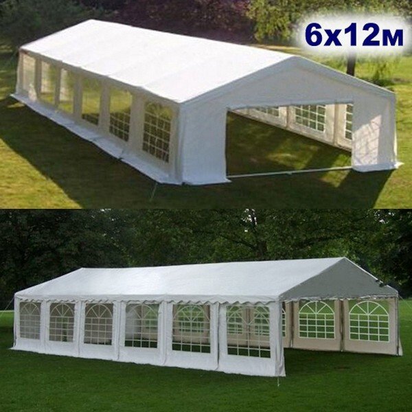 Тент-шатер Afina Garden AFM-1030W 6x12 м (белый)