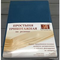 Постельное белье Альвитек Трикотажная на резинке 160x200x20 ПТР-МВ-160 (морская волна)