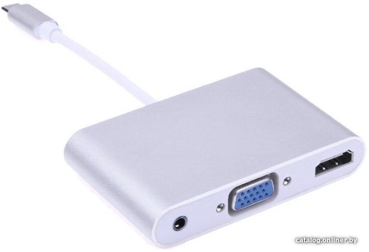 Адаптер USBTOP USB3.1 Type-C на HDMI/VGA/3.5mm