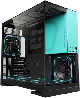Корпус Geometric Future Model 5 5FAN (черный/бирюзовый)